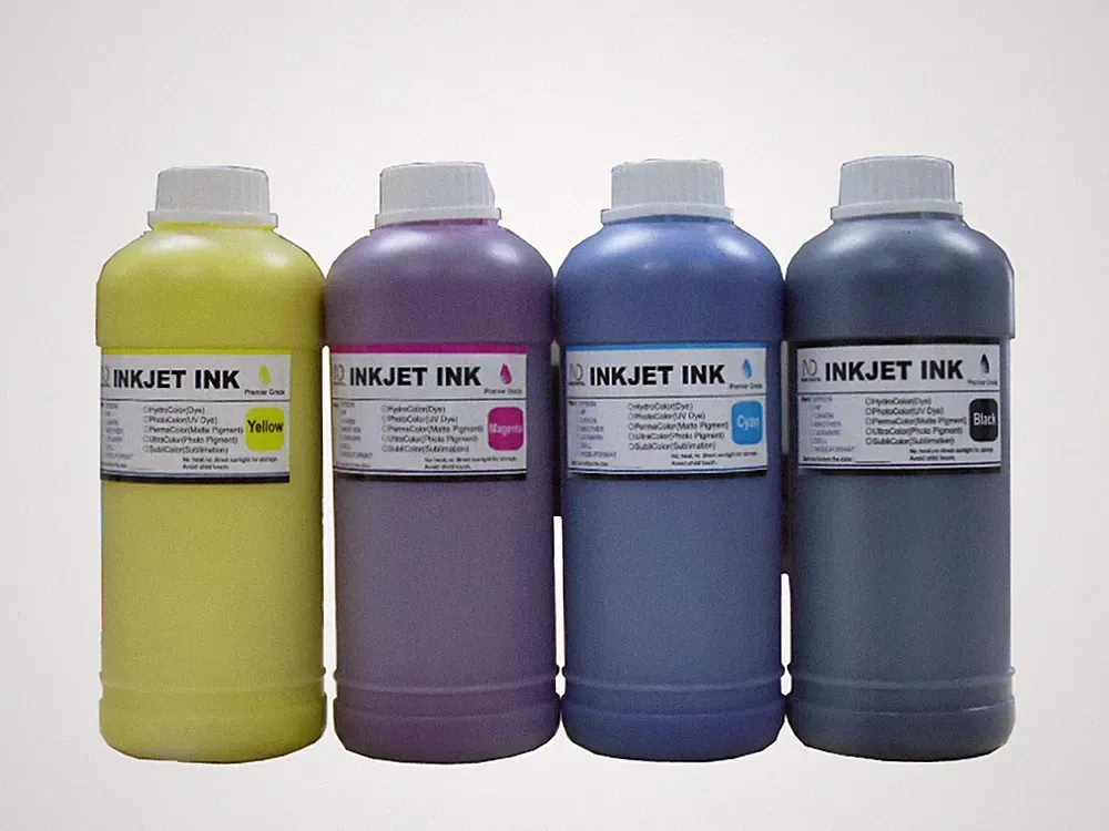 4x500ml ND® water-base Coat Pigment inkjet ink for any textile fabric printing
