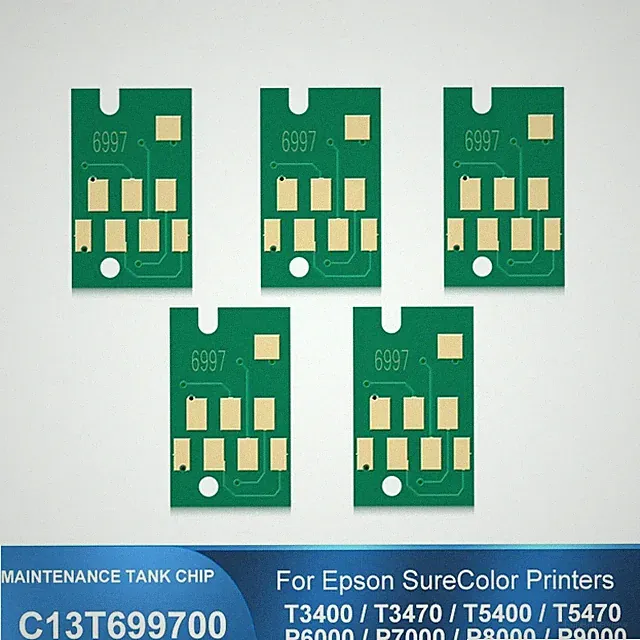 5 pcs Maintenance Tank Chip For Epson P6000 P6080 P7000 P8000 P9000 T3400 T5400
