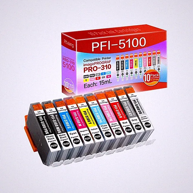 5100 Ink Cartridges Replacement for Canon PFI-5100 Ink Cartridges, Compatible...