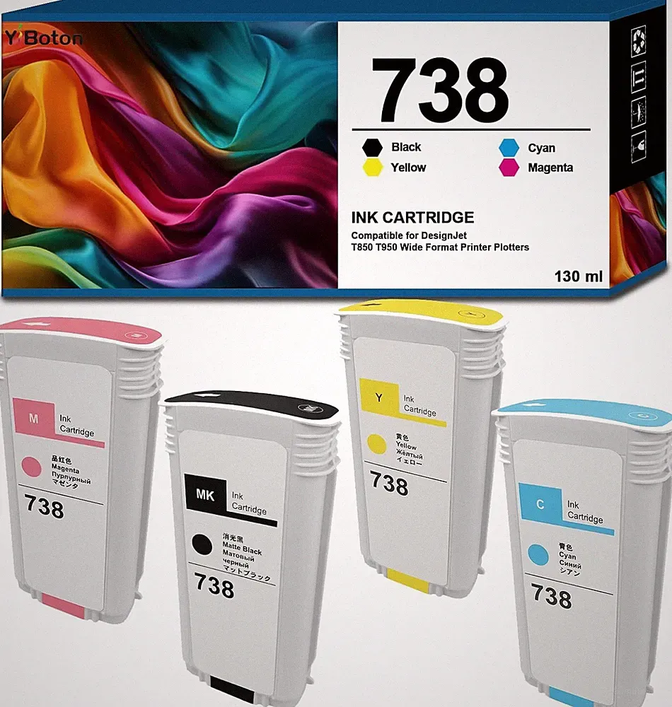 738 738XL Ink Cartridge HP DesignJet T850 & T950 Wide-Format Printer Plotters