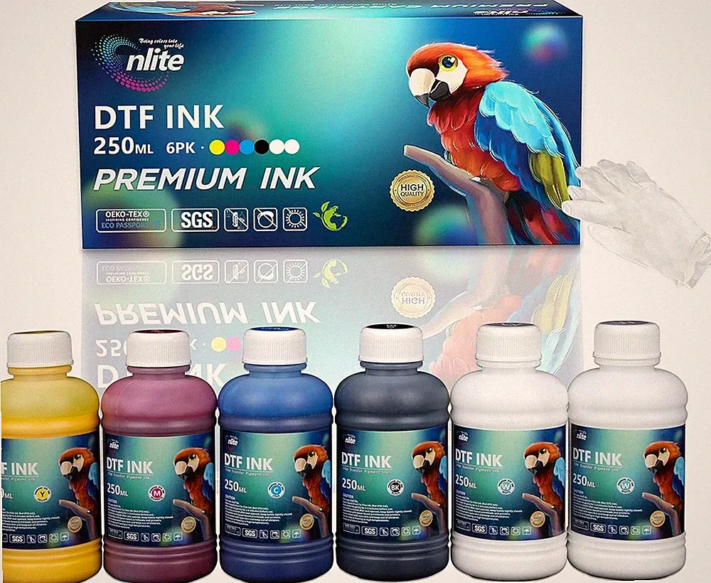 DTF Ink 250ML Combo Pack, Premium Pigment Ink for PET Film Heat Transfer Printin