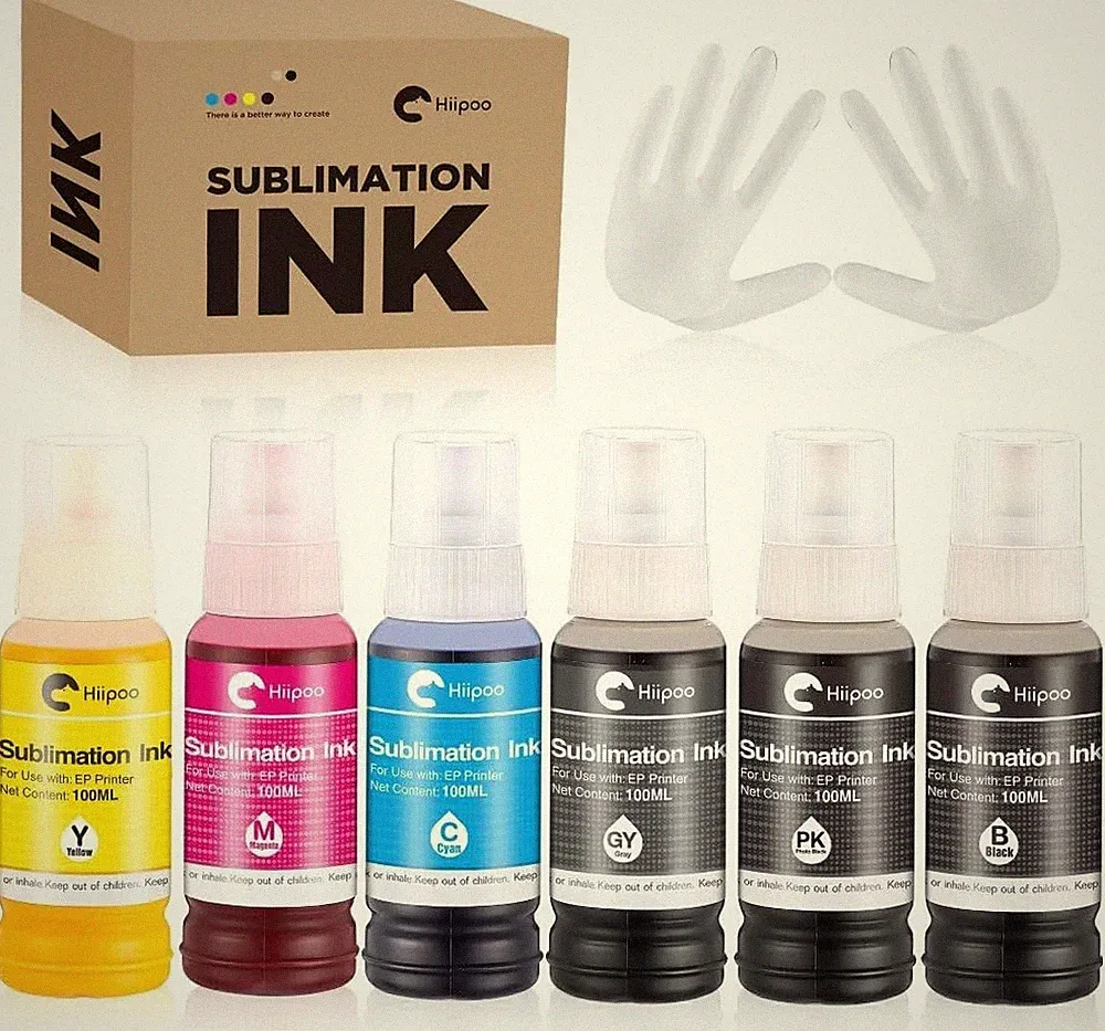 Hiipoo 600ML Sublimation Ink for ET-8500 ET-8550 Wide-Format Supertank