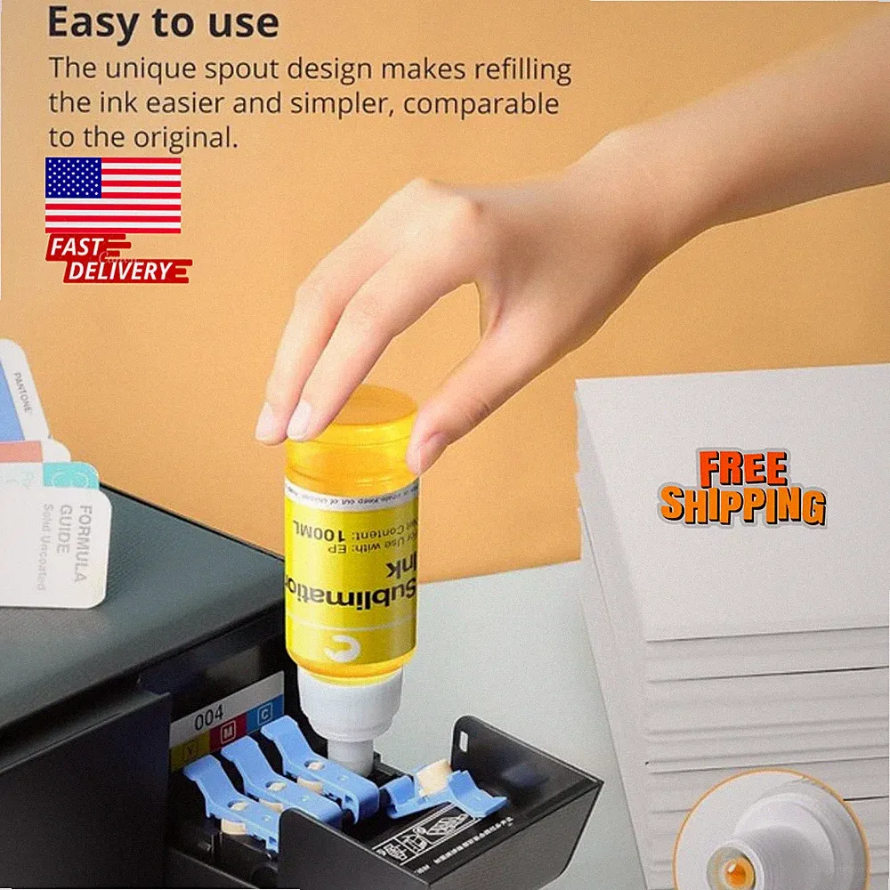 Hiipoo 600ML Sublimation Ink for ET-8500 ET-8550 Wide-Format Supertank Printe...