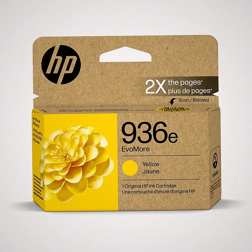 HP 936e Yellow EvoMore Ink for Wide Format 9700 Carbon Neutral