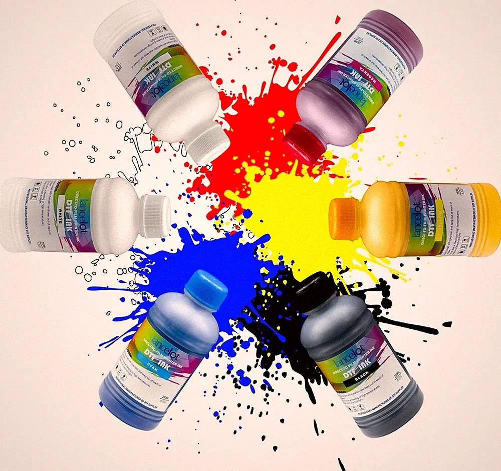 Lancelot DTF Ink 250ml x 6 Bottle Set CMYK+WW for DTF Transfer Printer Printing